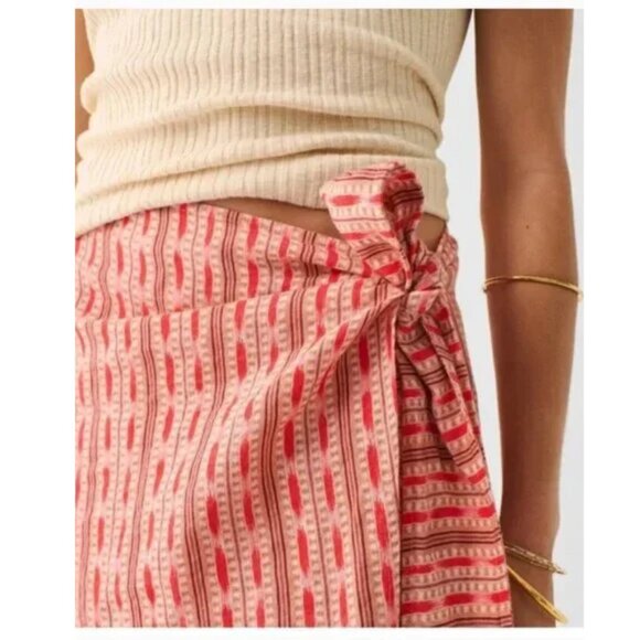 Faherty Pacifica Printed Wrap Skirt Sz XL - Picture 2 of 7